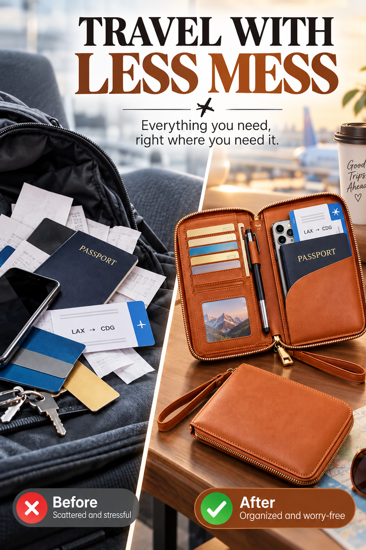 Zipper Passport Organizer — additional details and use