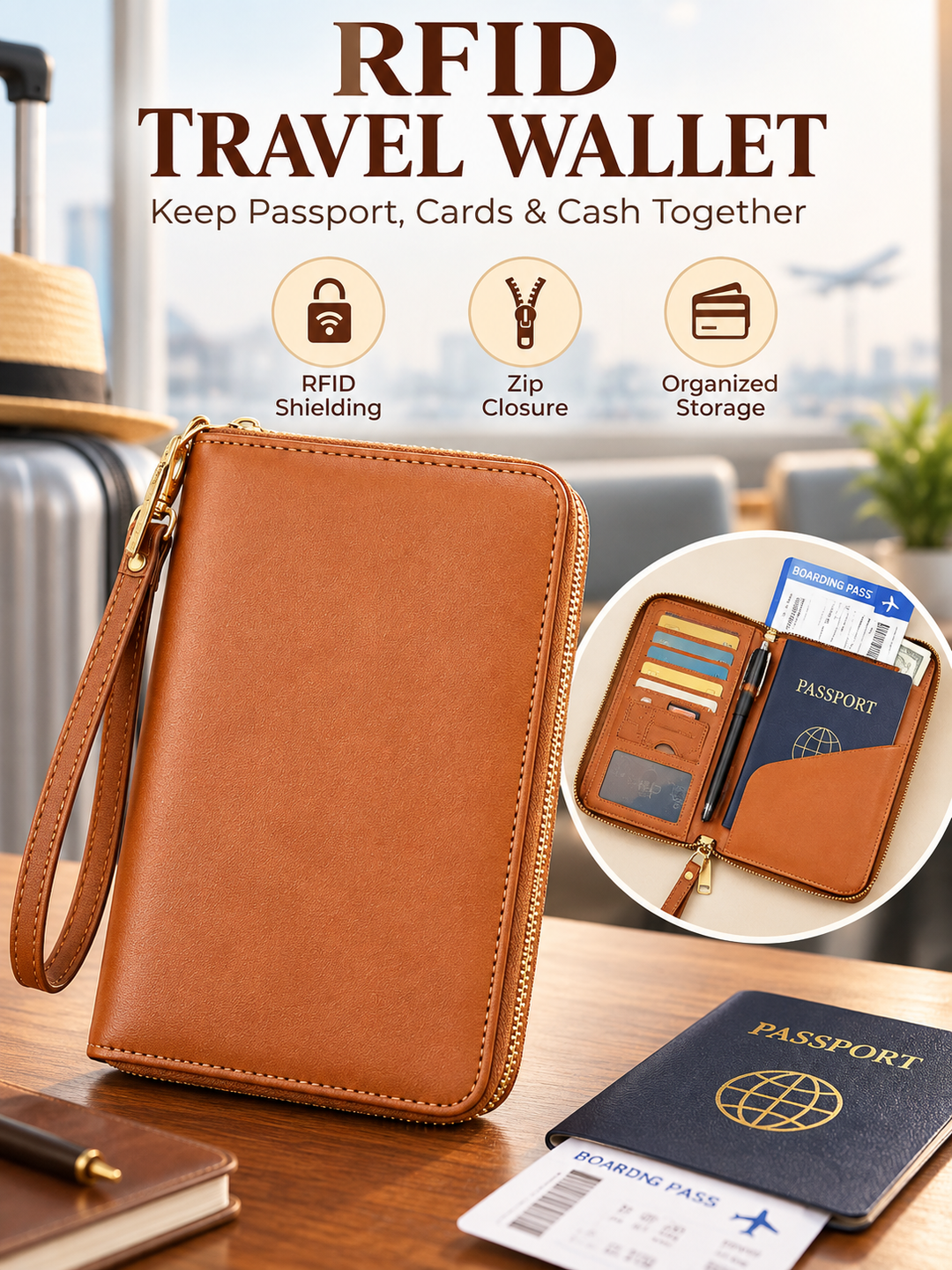 Zipper Passport Organizer — product photo